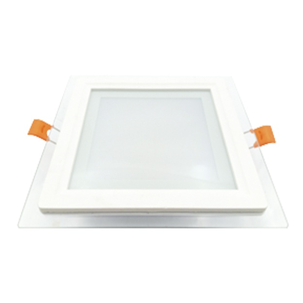 Ecola LED downlight o‘rnatilgan 12W 220V 4200K drayverli shisha va orqa yorug‘lik bilan kvadrat yoritgich [DJRV12ELC]