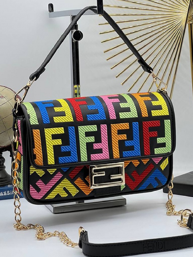 Женская Сумка/ FENDI ROMA GEANTA/ АРТ 695847 Чёрный