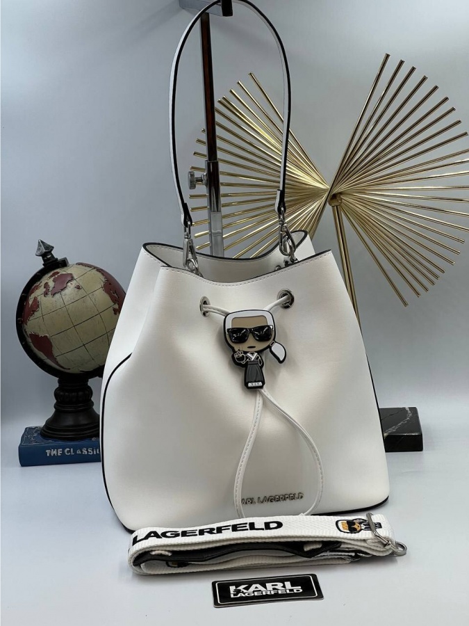 Sifatli charm ayollar sumkasi\KARL LAGERFELD\ ART-OL6532 Oq