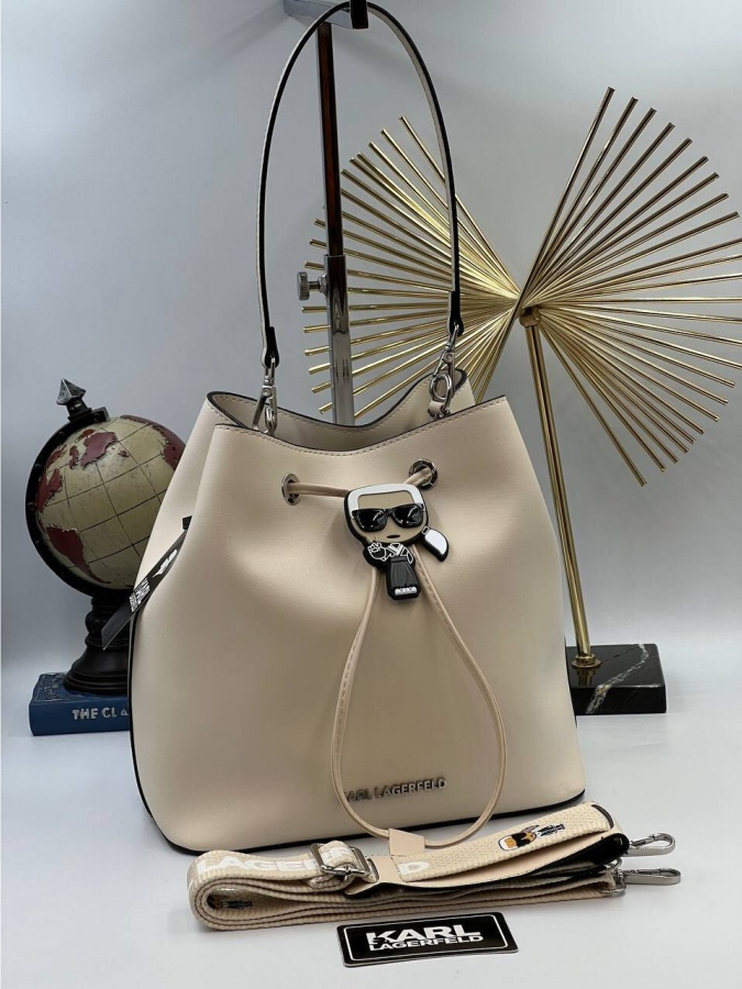 Женская Сумка из Качественной Кожи\KARL LAGERFELD\ АРТ-OL6532 Белый-молочный