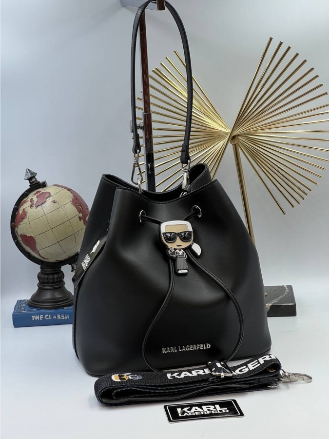 Женская Сумка из Качественной Кожи\KARL LAGERFELD\ АРТ-OL6532 Черный