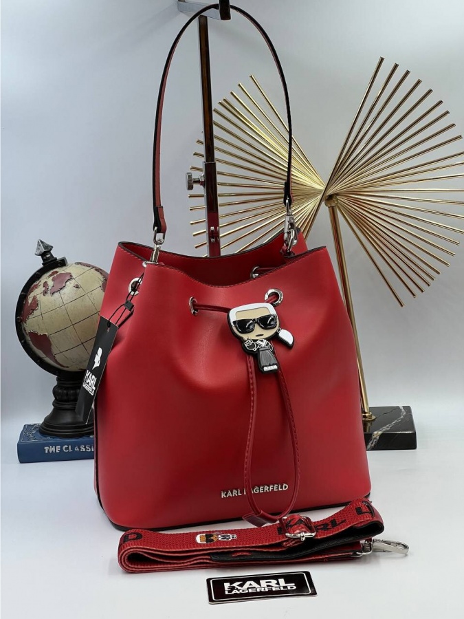 Sifatli charm ayollar sumkasi\KARL LAGERFELD\ ART-OL6532 qizil