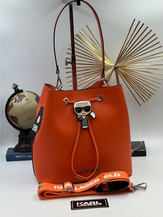 Sifatli charm ayollar sumkasi\KARL LAGERFELD\ ART-OL6532 olov rang