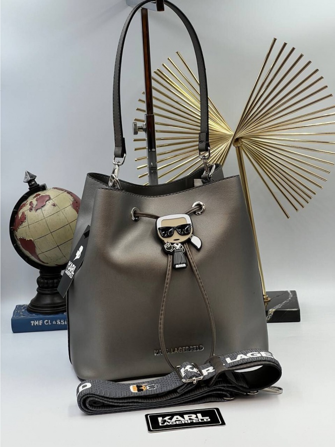 Sifatli charm ayollar sumkasi\KARL LAGERFELD\ ART-OL6532 Kulrang