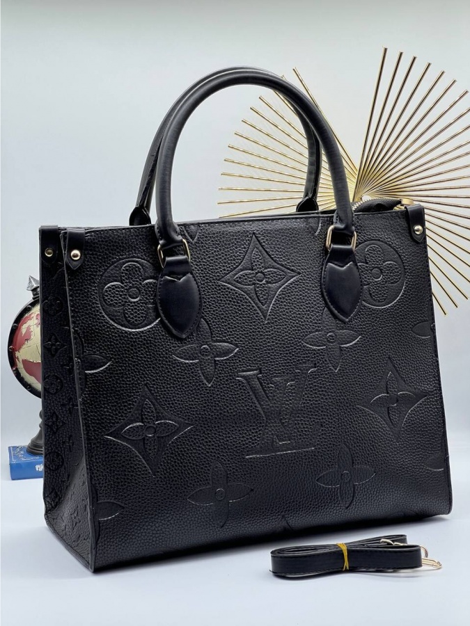 Женская Сумка \ LOUIS VUITTON ONTHEGO \ АРТ-OL62482 черный с узорами