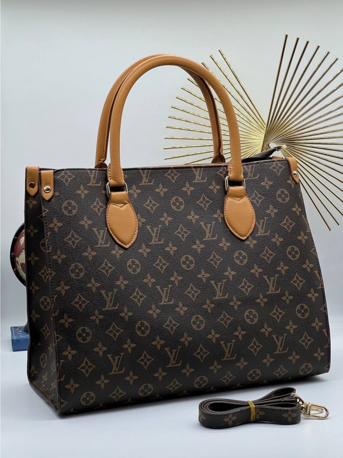 Женская Сумка \ LOUIS VUITTON ONTHEGO \ АРТ-OL62482 темно-коричневый