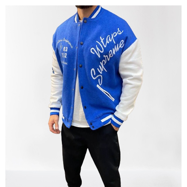 Erkaklar Bomberi Street Style Kuz-Kish ART 584796 L Moviy