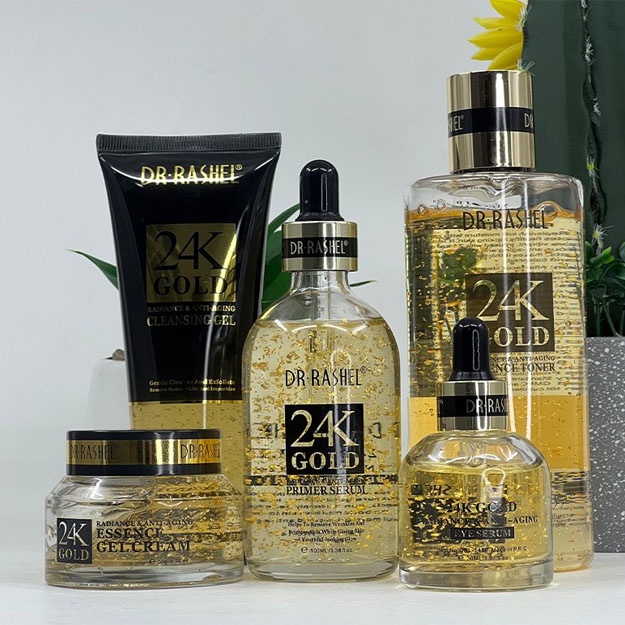 набор по уходу за кожей 24K Gold radiance & anti-aging skin care series 5шт