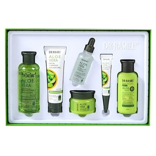 To‘plam  Aloe vera terini parvarish qilish seriyasi tinchlantiruvchi va namlovchi terini parvarish qilish 6 dona