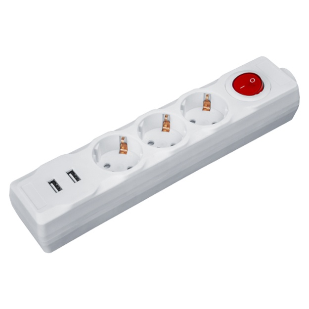 Quvvat tasmasi Navigator 61 455 NPE-USB01 3 rozetkali 1.8m