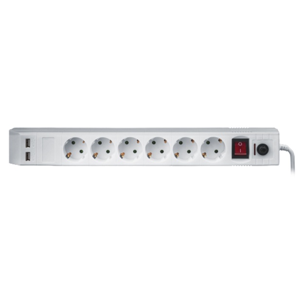Quvvat tasmasi Navigator 71 864 NSP-USB 6 rozetka 1,8m