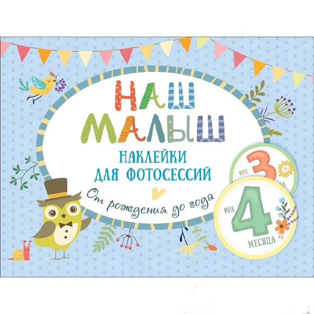 Novikova Ye. A.: Nash malish. Nakleyki dlya fotosessiy ot rojdeniya do goda.