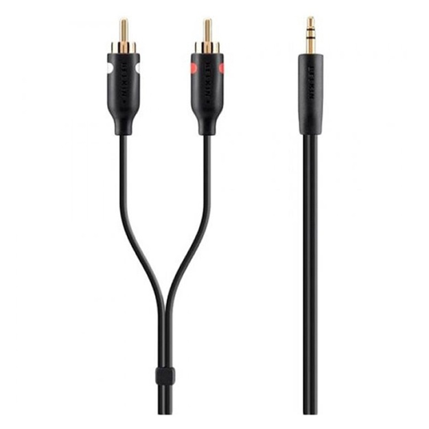 Kabel Belkin 2RCA - Jack 3.5 5m Black (F3Y116BT5M)