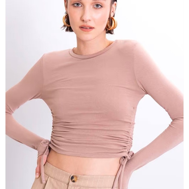 Ayollar Longslivi Valeriya Store Kuz-Kish ART 1074 S qaymoq rang