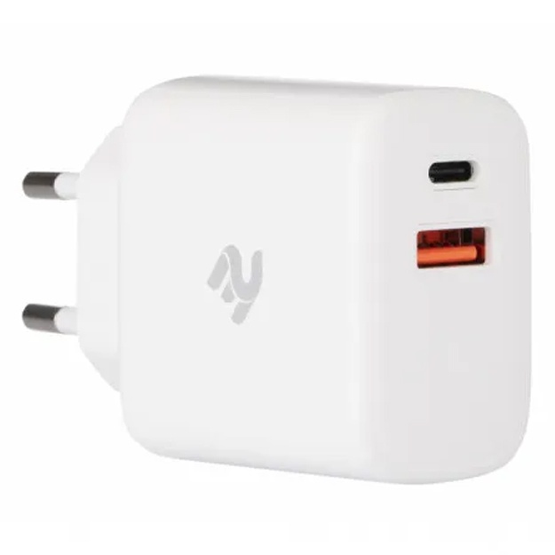 Zaryadlovchi qurilma 2E USB QC, PD, MAX 30W (2E-WC2USB30W-W)