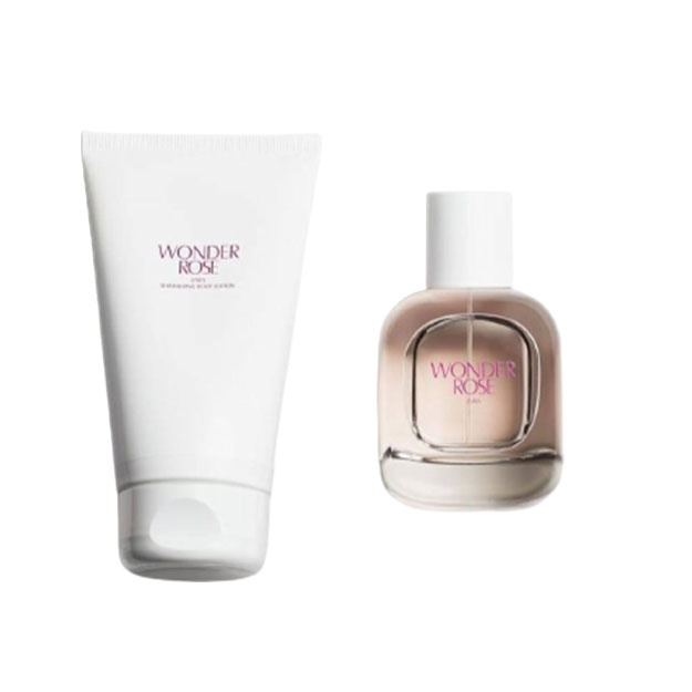Nabor ZARA Wonder Rose EDT (W) 90ml  Shimmering Body Lotion 125ml (original)