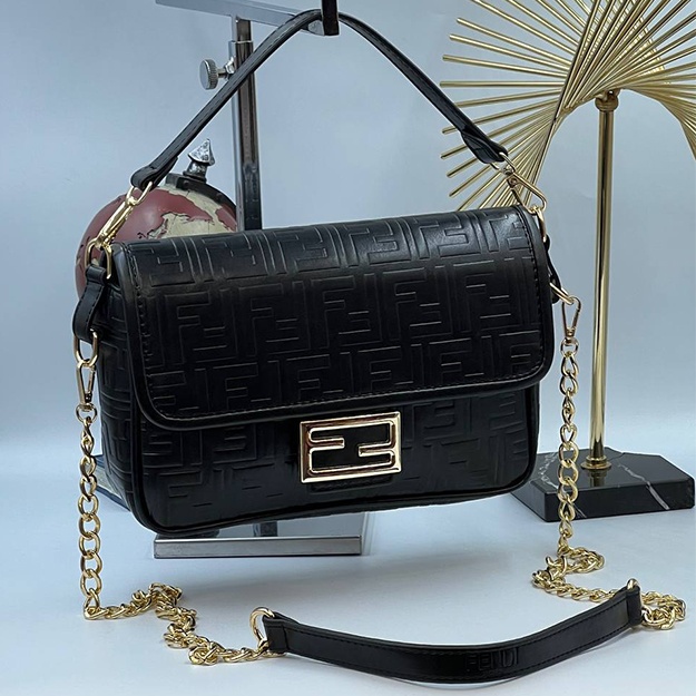 Женская Сумка Fendi Roma Geanta ART OL 2549 Чёрный