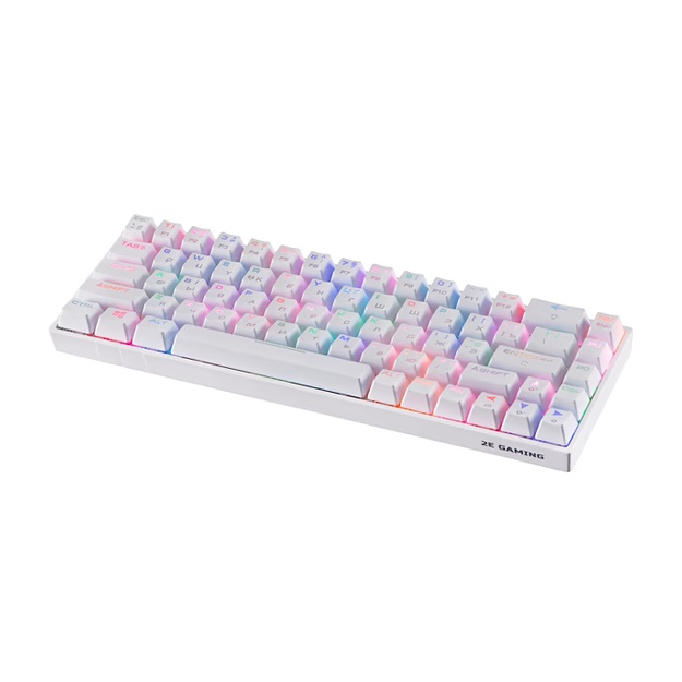 O‘yin klaviaturasi 2E Gaming Keyboard KG380 RGB 68key Gateron Brown Switch BT/USB Ukr Oq (2E-KG380UWT-BR)
