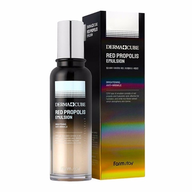 Propolis va gibiskus bilan oziqlantiruvchi emulsiya Farm Stay Derma Cube Red Propolis Emulsion 140ml