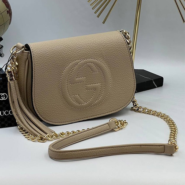 Женская Сумка Gucci Soho АРТ OL 1420 бежевый