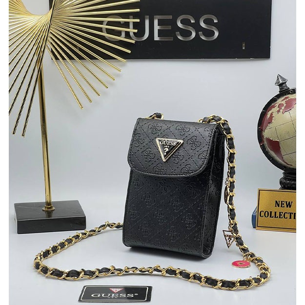 Ayollar Sumkasi GUESS PHONECASE CROSSBODY BAGS ART OL59236 Qora