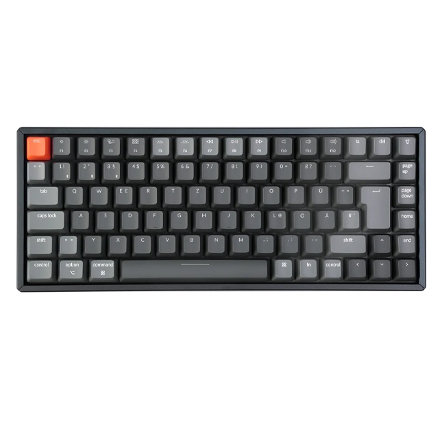 Mexanik klaviatura Keychron K2 84 tugmali Gateron RGB alyuminiy ramka Moviy