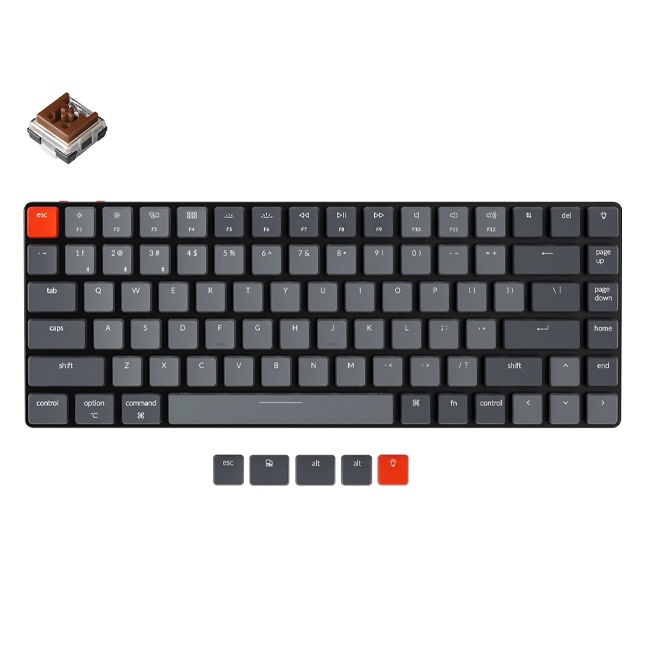 Механическая клавиатура Keychron K3 84 Key Low Profile Gateron Белый светодиод Коричневый (K3A3_Keychron)