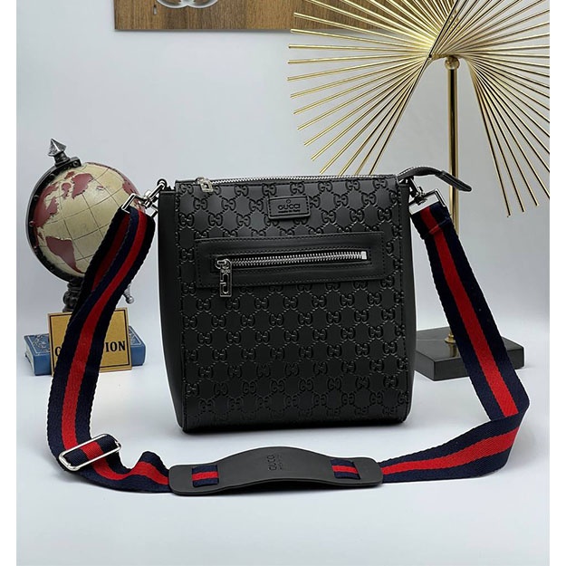 Erkak Sumkasi GUCCİ COURRİER CLASSIC ART OL38014 naqshli qora