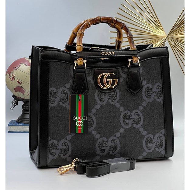 Ayol Sumkasi GUCCİ DİANA BAMBU SAP ART OL77323 Qora
