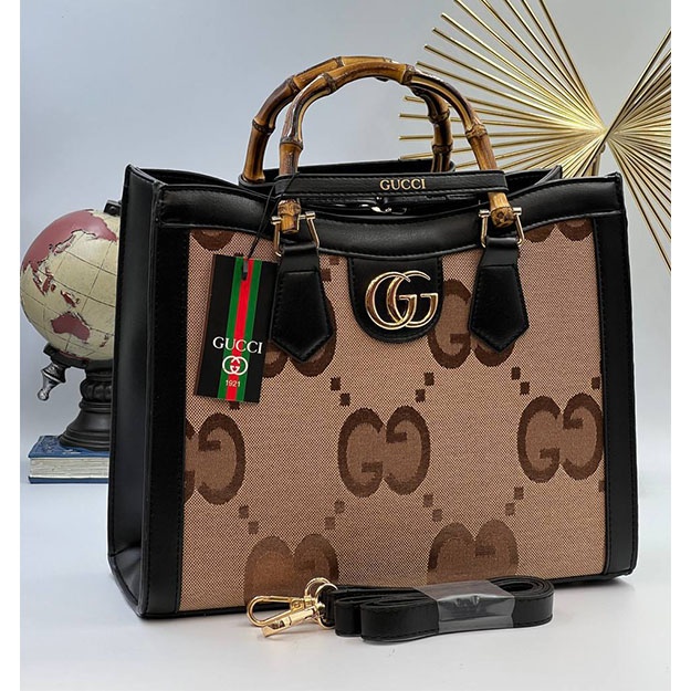 Ayol Sumkasi GUCCİ DİANA BAMBU SAP ART OL77323 to‘q jigarrang