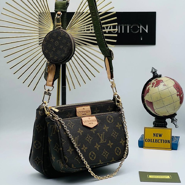 Ayollar Sumkasi Louis Vuitton APT OL4477 jigarrang-yashil