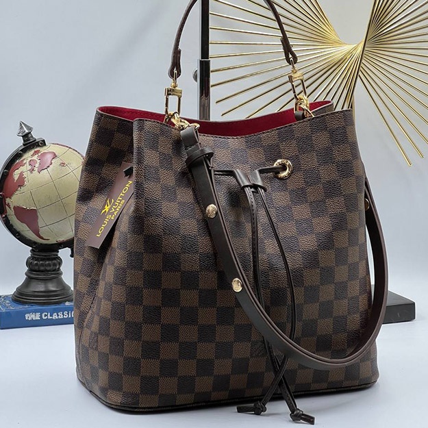 Женская Сумка Louis Vuitton Noenoe АРТ OL 3028 Черный/коричневый
