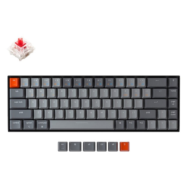 Mexanik klaviatura Keychron K6 68 Key HotSwappable RGB Qizil (K6V1_Keychron)