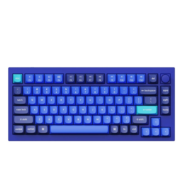 Mexanik klavaitura Keychron Q1 QMK Custom HotSwappable Gateron Phantom Navy Blue Qizil (Q1O1_Keychron)