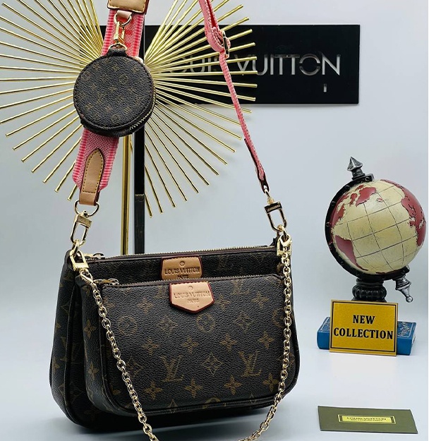 Ayollar Sumkasi Louis Vuitton APT OL4466 jigarrang-pushti