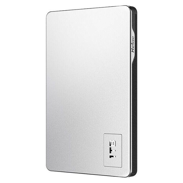 Tashqi qattiq disk Netac K338 Portable HDD USB 3.0 Metal Silver+Grey 1TB (NT05K338N-001T-30SL)