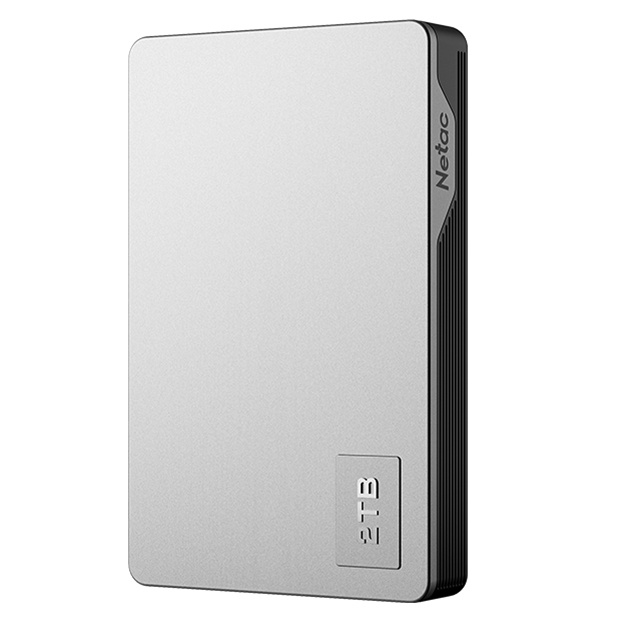 Tashqi qattiq disk Netac K338 Portable HDD USB 3.0 Metal Silver+Grey 2TB (NT05K338N-002T-30SL)