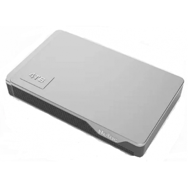 Внешний жесткий диск Netac K338 Portable HDD USB 3.0 Metal Silver+Grey 4TB (NT05K338N-004T-30SL)