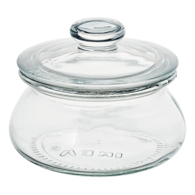 Qopqoqli bank, shaffof shisha Vardagen 0,3 l.
