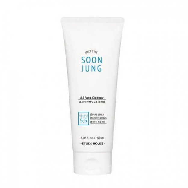 Muammoli va nozik teri uchun tozalovchi ko‘pik Etude House Soon Jung Ph5.5 Foam Cleanser, 150 ml