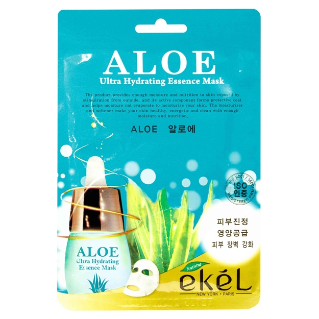 Тканевая маска для лица с экстрактом алоэ Ekel Aloe Ultra Hydrating Essence Mask, 1шт