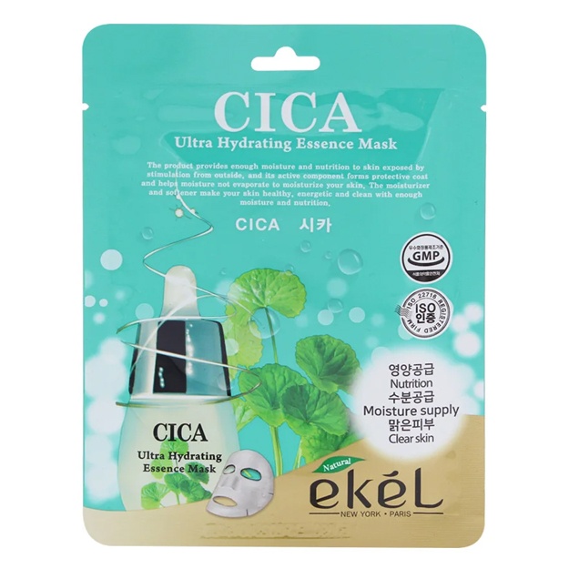 Тканевая маска с экстрактом центеллы Ekel Cica Ultra Hydrating Essence Mask, 1шт