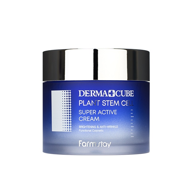 Ildiz hujayralari bilan mustahkamlovchi krem Farm Stay Derma Cube Plant Stem Cell Super Active Cream 80ml