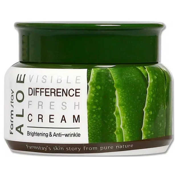 Aloe ekstrakti bilan namlantiruvchi yuz kremi Farm Stay Aloe Visible Difference Moisture Cream, 100gr