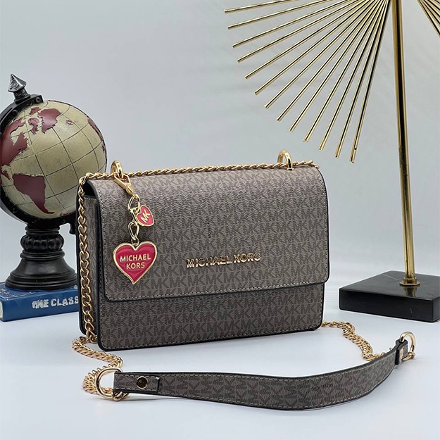 Женская Сумка Micheal Kors APT OL1235 тёмно-серый