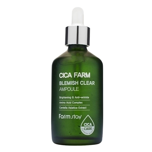 Ампульная эссенция для лица с центеллой азиатской Farm Stay Cica Farm Blemish Clear Ampoule, 100мл