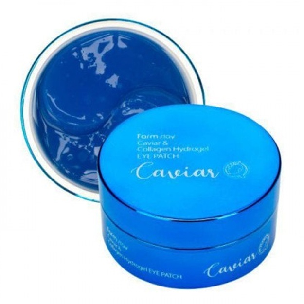 Гидрогелевые патчи для области вокруг глаз с икрой и коллагеном Farm Stay Caviar&Collagen Hydrogel Eye Patch