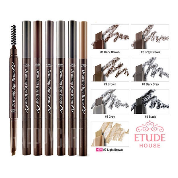Qosh qalam Etude House Drawing Eye Brow Gray Brown 02