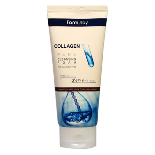 Очищающая пенка для лица с коллагеном Farm Stay Collagen Pure Cleansing Foam, 180мл