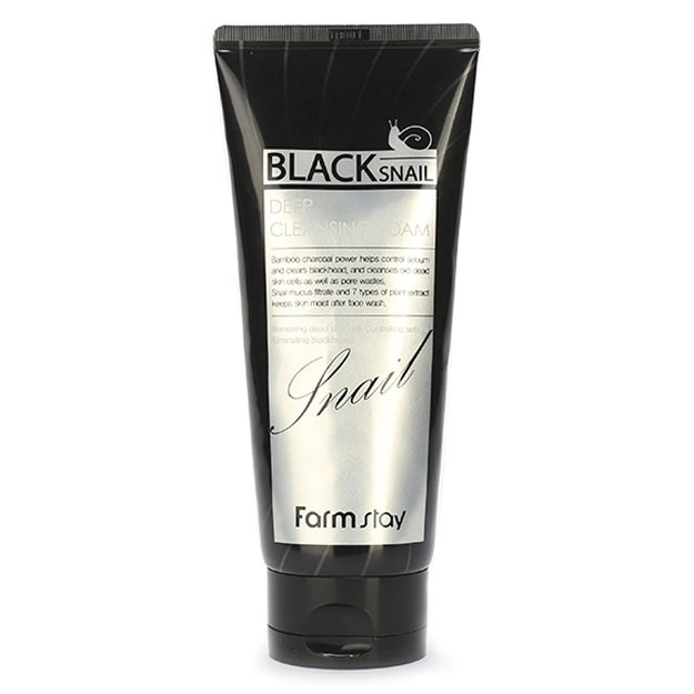 Chuqur tozalovchi ko‘pik Farm Stay Black Snail Deep Cleansing Foam, 180ml